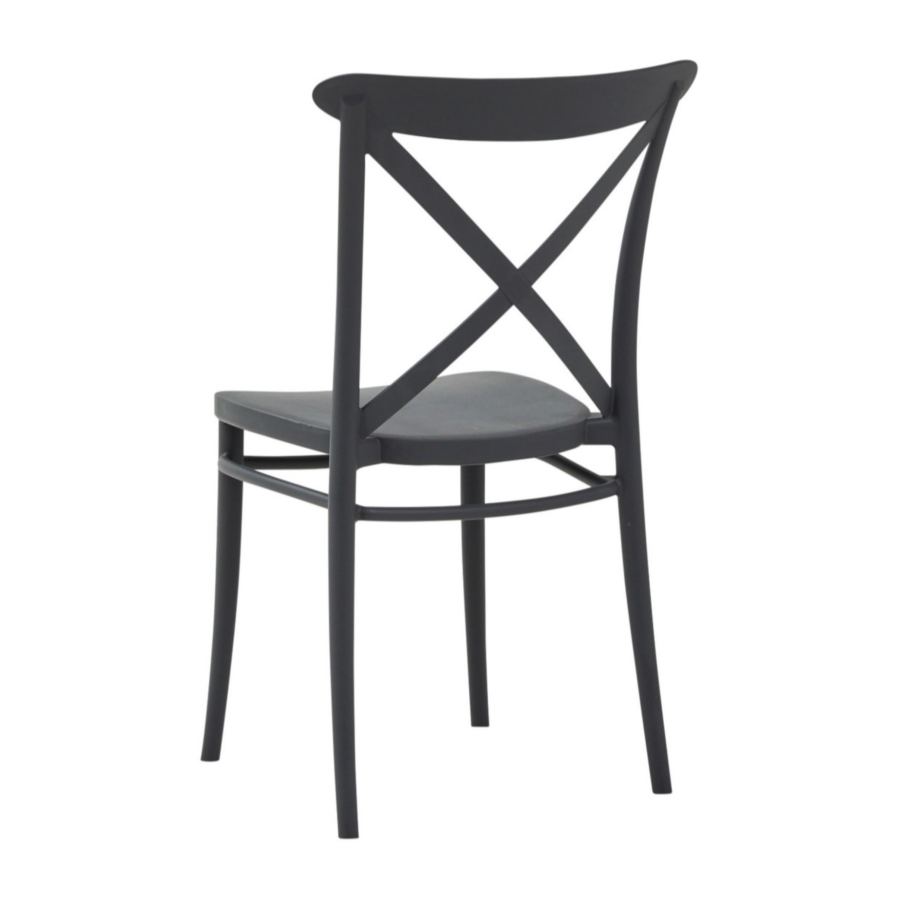 Set di 2 sedie ROTTERDAM in polipropilene antracite, impilabili