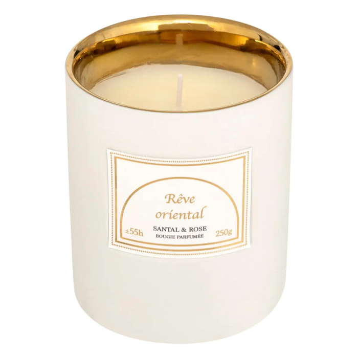 Bougie parfumée Lucia 250g pot céramique santal