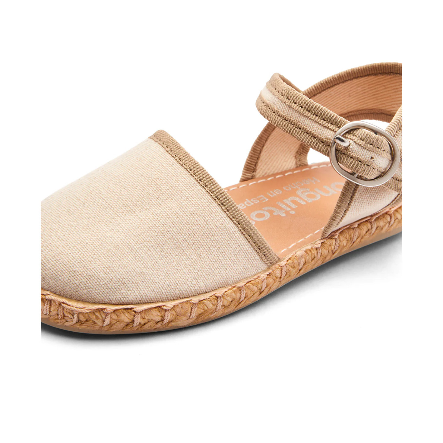 Conguitos - Sandali estivi in juta con zeppa per bambina comodi