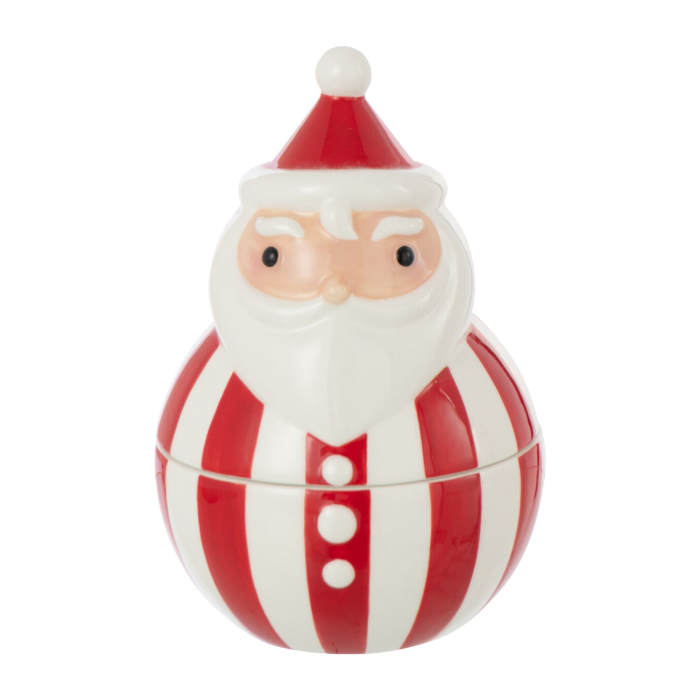 J-Line pot de conservation Père Noël Dolomite - céramique - rouge/blanc - small