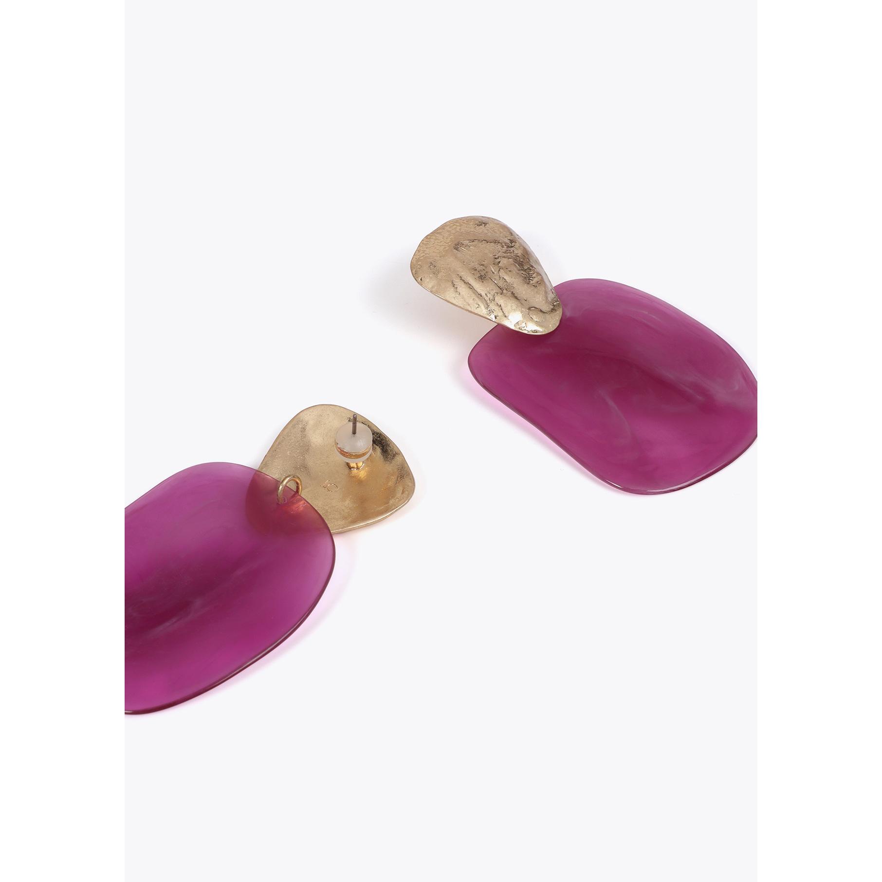 Orecchini Combinati Metallo e Acrilico