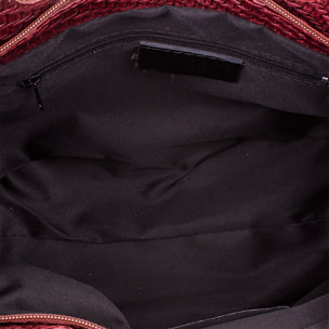 Arezzo Borsa tote Donna.Pelle autentica Camoscio Inciso Intrecciato