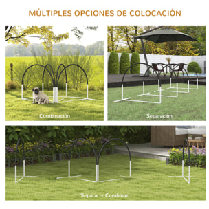 Set de Entrenamiento de Agilidad para Perros de 4 Piezas Juego de Agilidad para Perros con Bolsa de Transporte 89x69x99 cm Negro