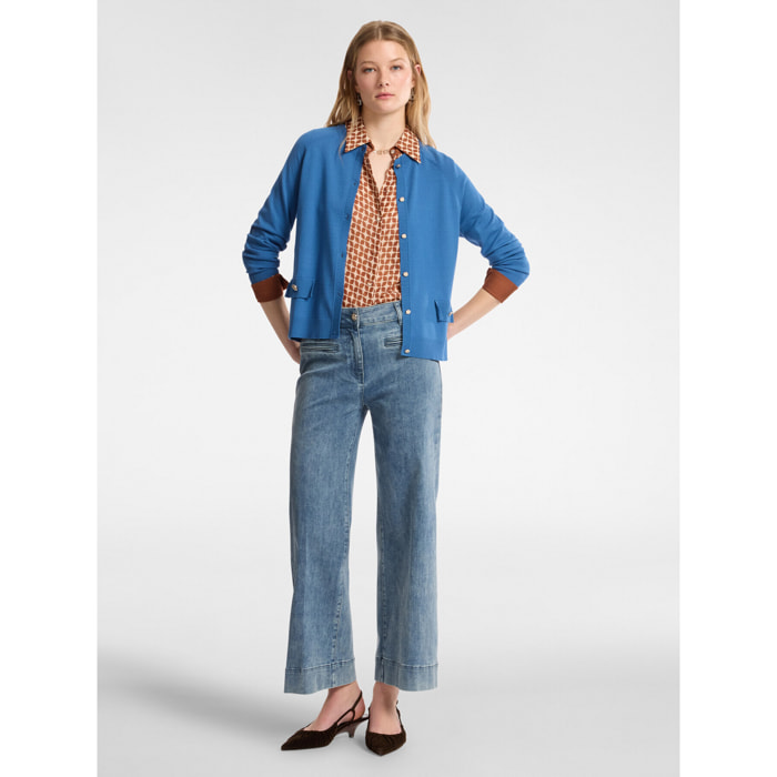 Elena Mirò - Jeans de 5 bolsillos marinero, "Mary" - Azul