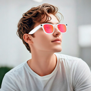 Gafas inteligentes CY01. Con cámara para fotos y videos de 8 MPX, traductor AI en tiempo real y control de música/llamadas.