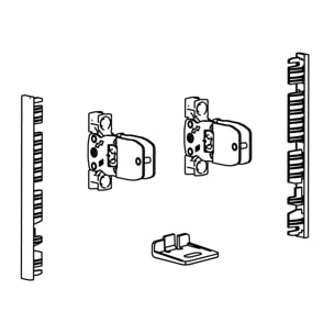 AvanTech YOU Kit de raccords pour la façade intérieure à recouper - Hauteur 101 mm - Blanc - HETTICH - 9257615