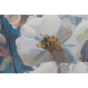 Set 2 Cuadros Flores 80% Pintado A Mano 60x4x60 Cm