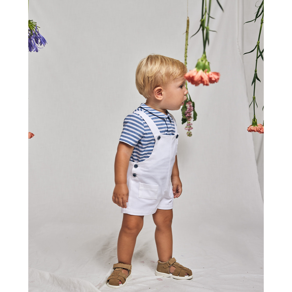 CAMISA MANGA CORTA RAYAS AZUL Y BLANCO