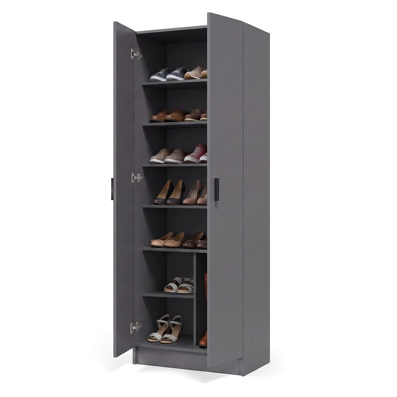 Armario de 2 puertas en gris grafito 60x180 cm Multi Useful Gris Grafito