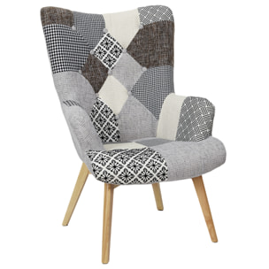 Fauteuil Helsinki Patchwork Gris