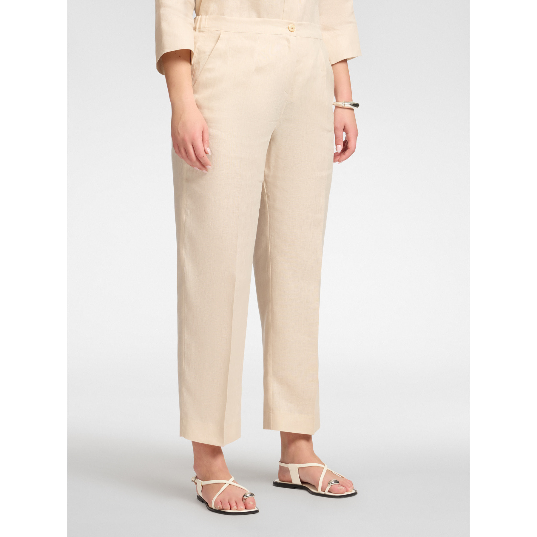 Elena Mirò - Pantaloni in lino - Beige