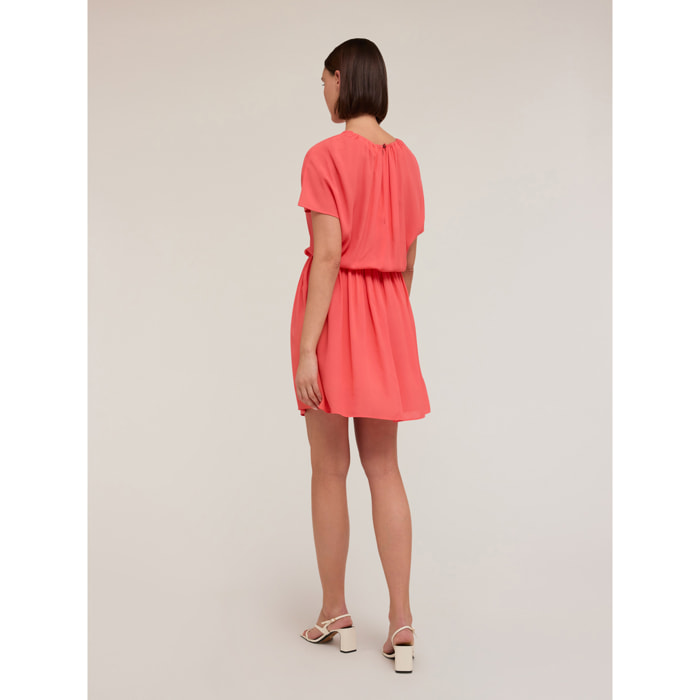 Motivi - Minivestido con fruncidos - Rosa