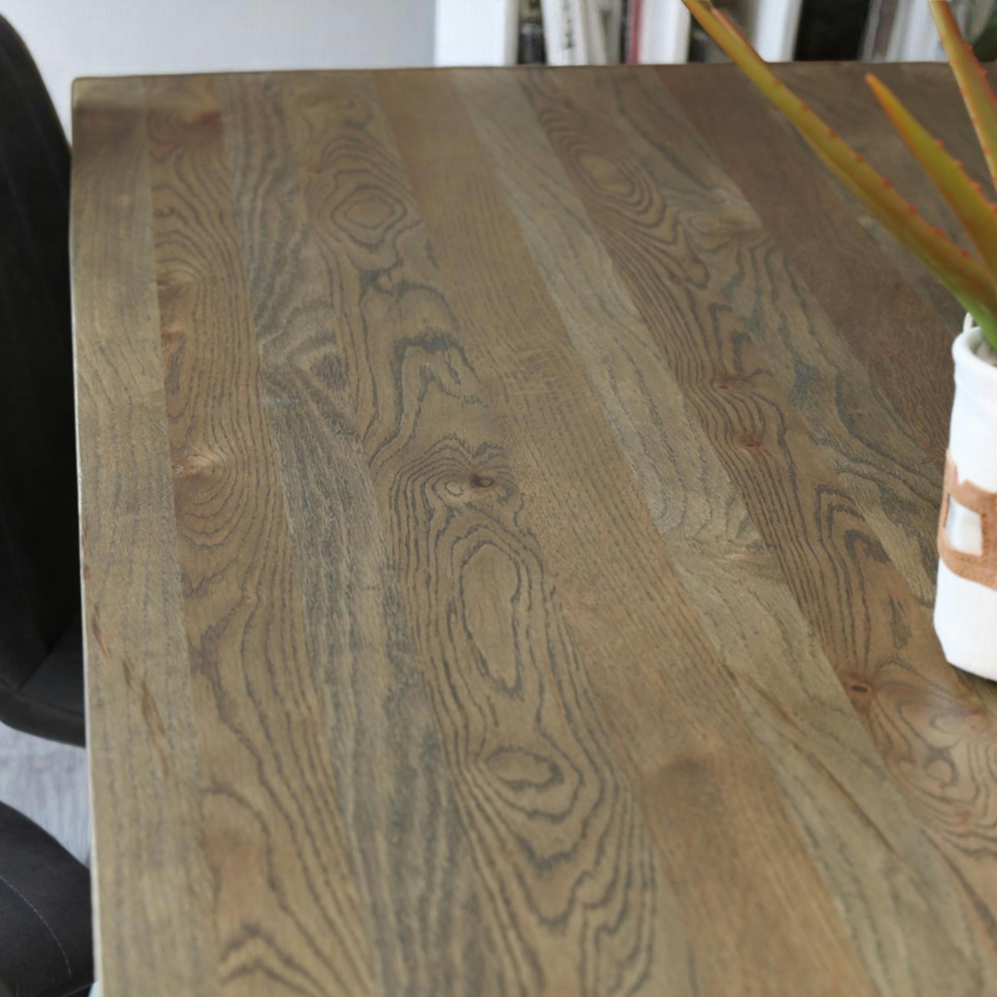 Table pied central en chêne 200 cm HUDSON