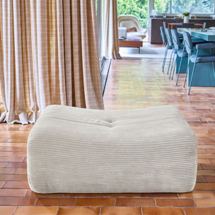 Pouf, repose-pieds pour chauffeuse Sokol velours côtelé SOKOL