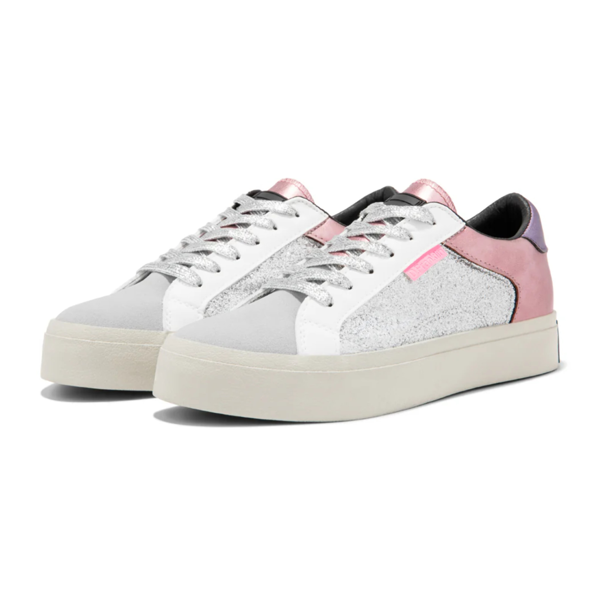 Zapatillas Bajas Mujer Half Moon Low Glitter Plata D.Franklin