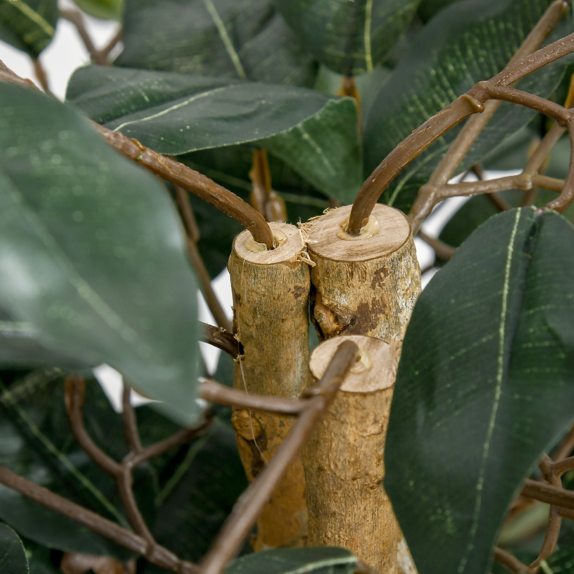 Arbre artificiel plante artificiel ficus hauteur 1,5 m tronc branches liane lichen feuilles grand réalisme pot inclus