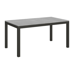 Mesa extensible 90x160/264 cm Everyday Evolution Cemento estructura Antracita