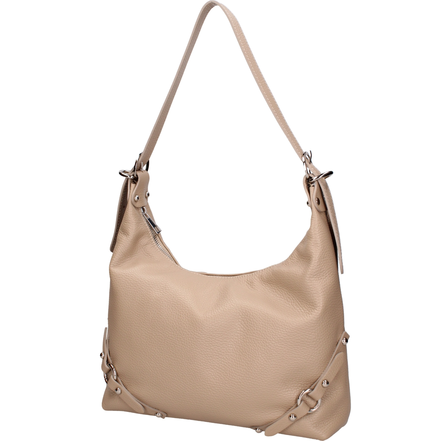 Borsa a spalla da donna In Vera pelle Made in Italy 30x30x9 cm