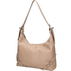 Borsa a spalla da donna In Vera pelle Made in Italy 30x30x9 cm