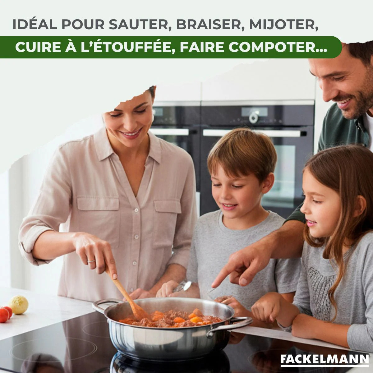 Sautoir 28 cm en inox 18/10 Triply Fackelmann Vita3