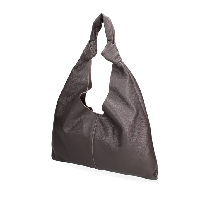 Borsa a spalla da donna In Vera pelle Made in Italy 40x42x2 cm