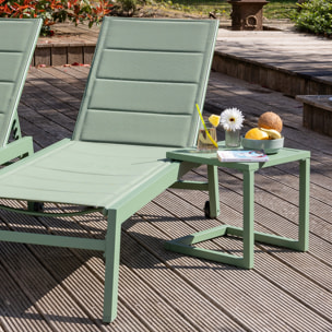 Table d'appoint BARBADOS en aluminium vert sauge