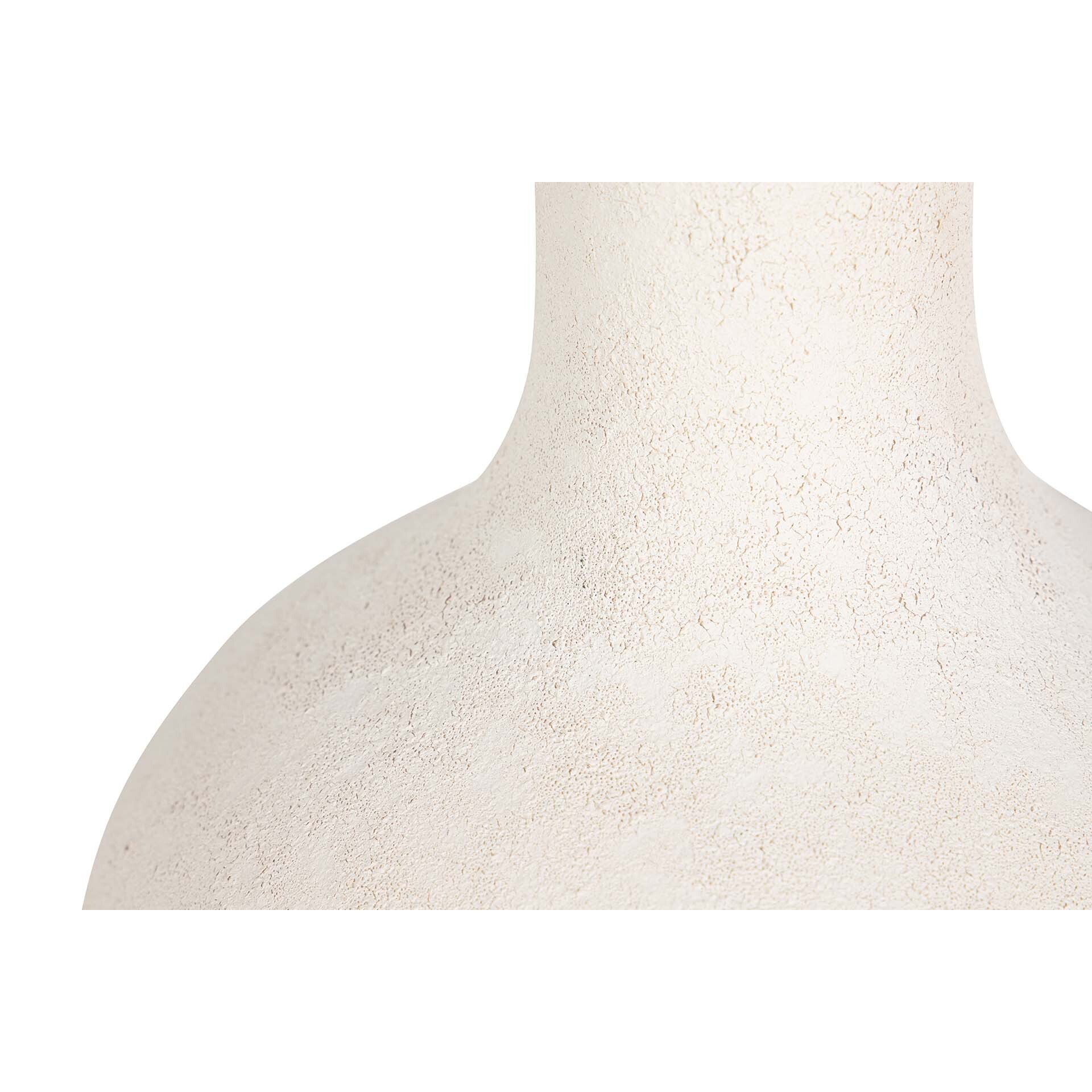 Florero Ceramica Beige 22x22x35 Cm