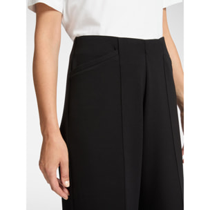 Elena Mirò - Pantaloni cropped in scuba leggero - Nero