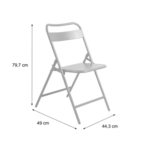 Chaise de jardin pliante acier (lot de 2) AMÉLIA