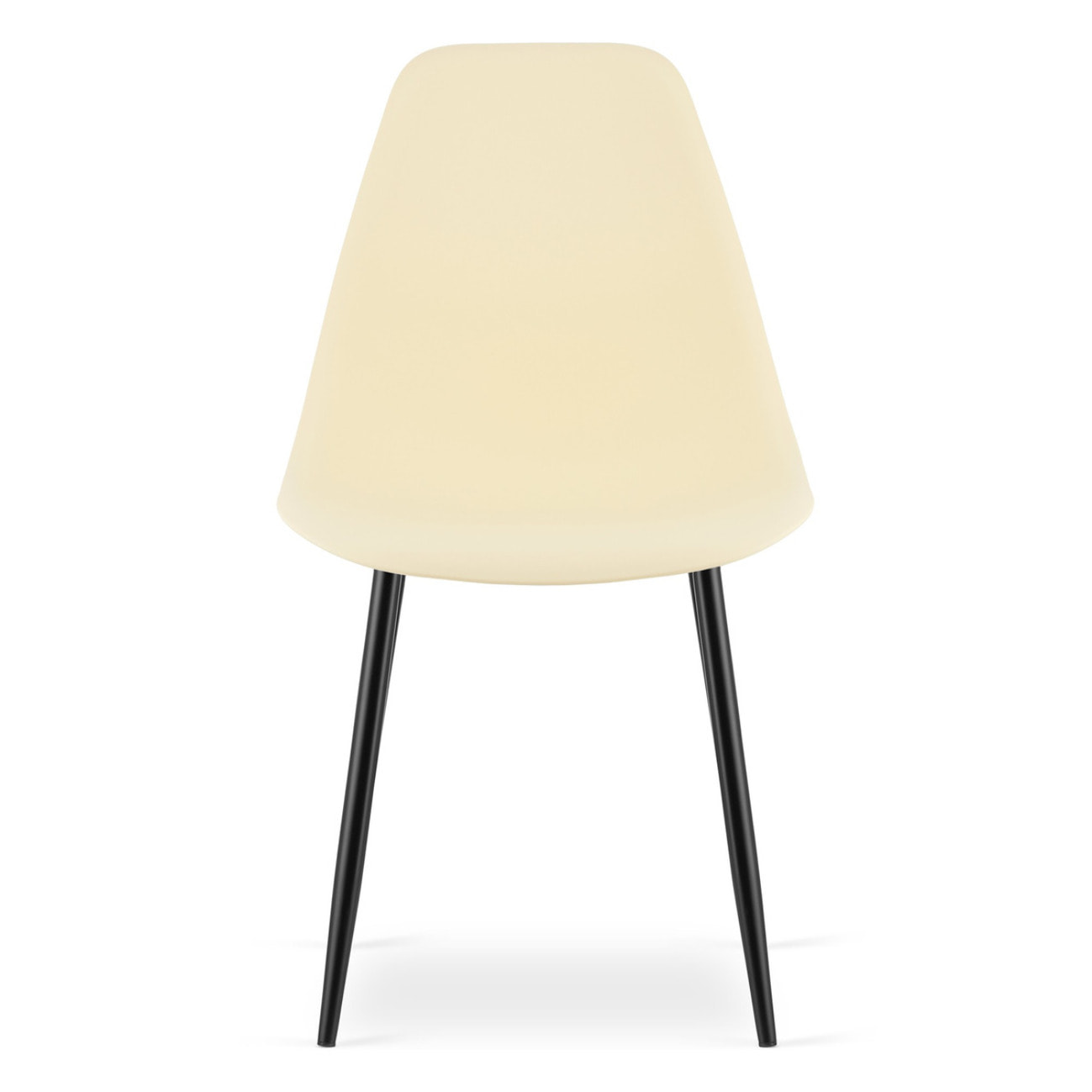 Sedia WAT moderna in crema e metallo nero