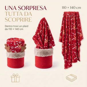 Plaid fantasia renne in poliestere - Multicolore