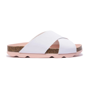 Sandalia infantil blanca con tiras