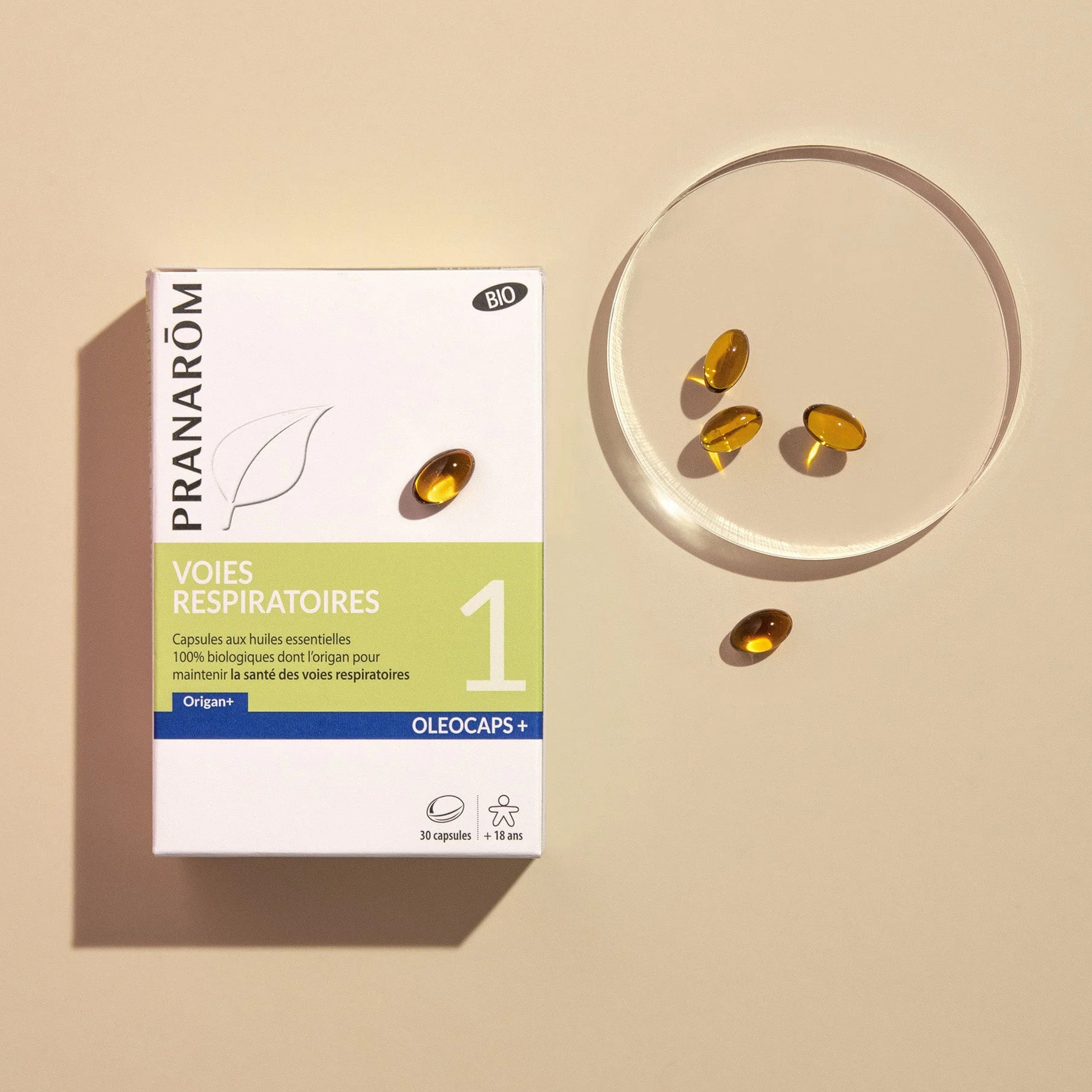 Pranarom - Oleocaps 1 - Capsules Voies respiratoires - Bio - 30 capsules