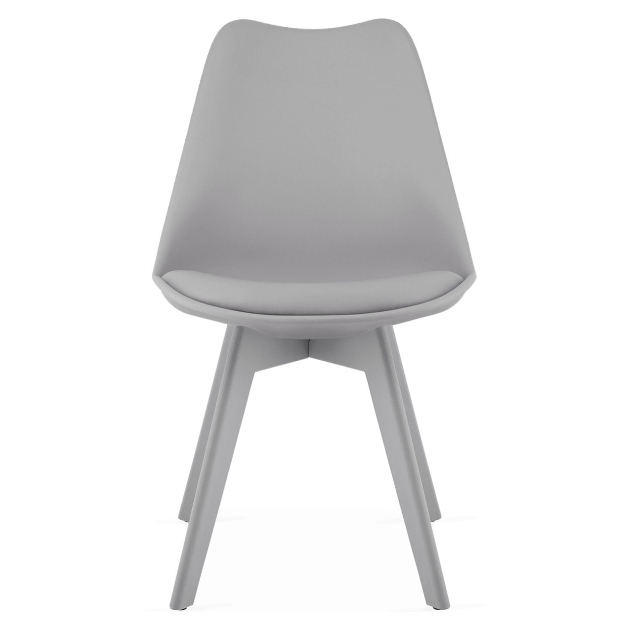 Set di 3 sedie Mark in polipropilene grigio con cuscino