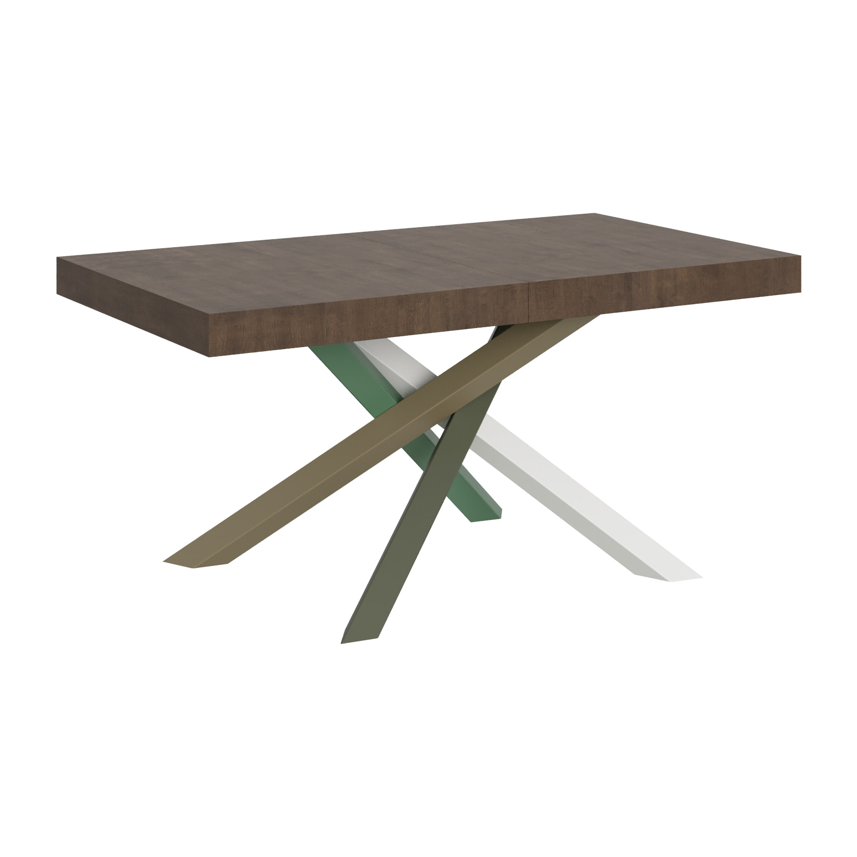 Table extensible 90x160/264 cm Volantis Noyer cadre 4/A