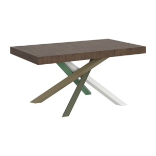 Table extensible 90x160/264 cm Volantis Noyer cadre 4/A