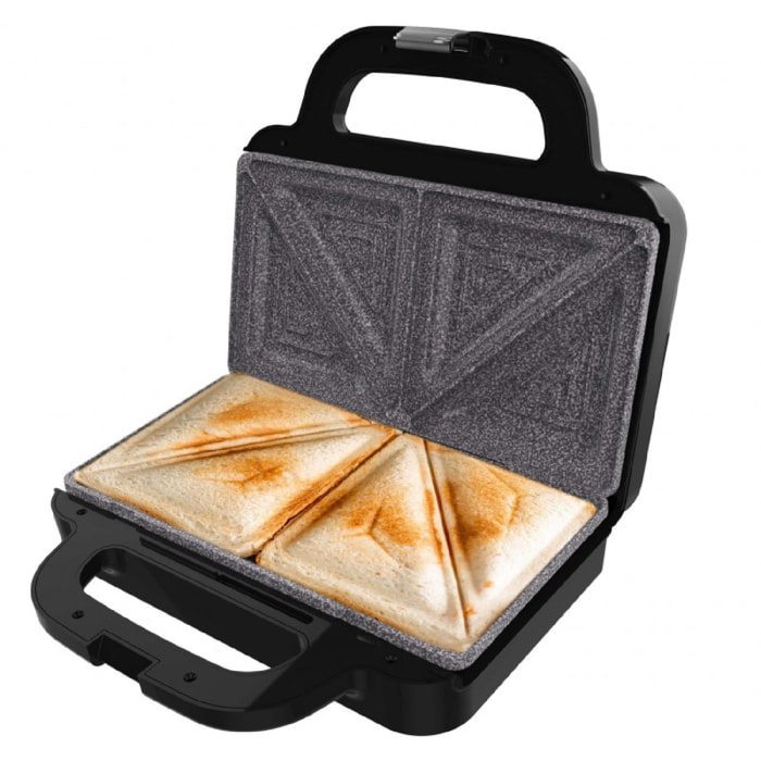 Cecotec Sandwichera Rock'nToast Deep Classic, 1000 W, Mayor amplitud, Placa tria