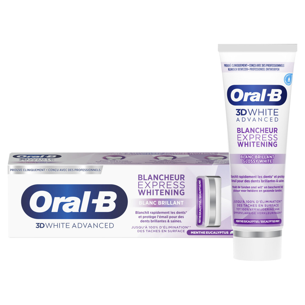 4 Dentifrices Oral-B 3D White Advanced Express Intense 75ml