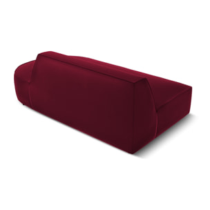 Canapé modulable droit "Charles" 2 places en velours rouge