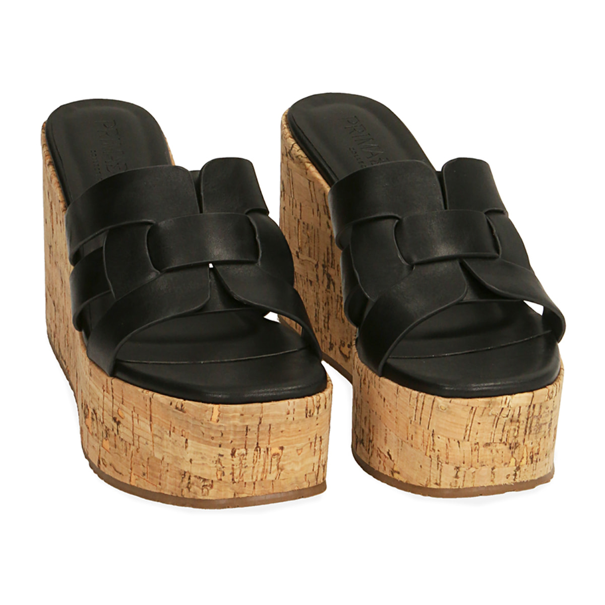 Zapatillas negras, plataforma de 9,5 cm
