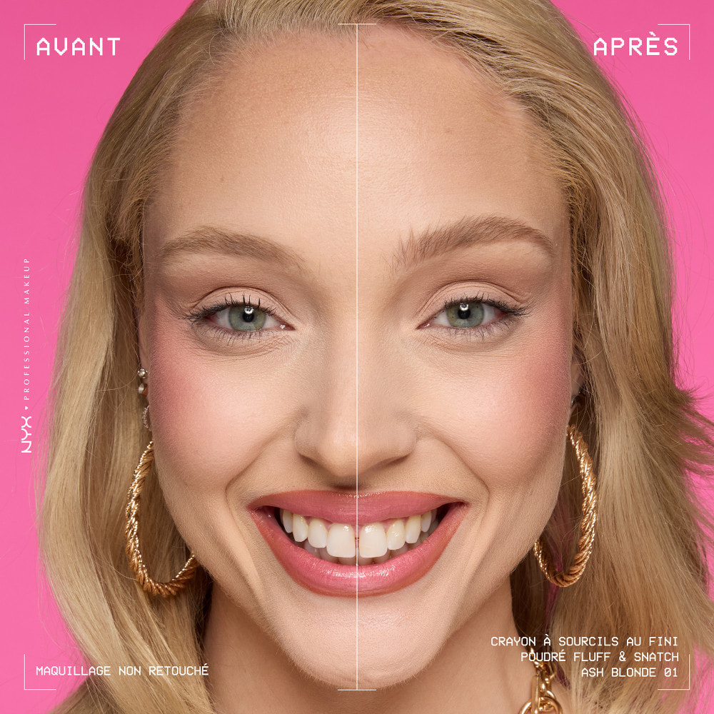 NYX Professional Makeup Fluff & Snatch Crayon Sourcil Précision Effet Poudré ASH BLONDE