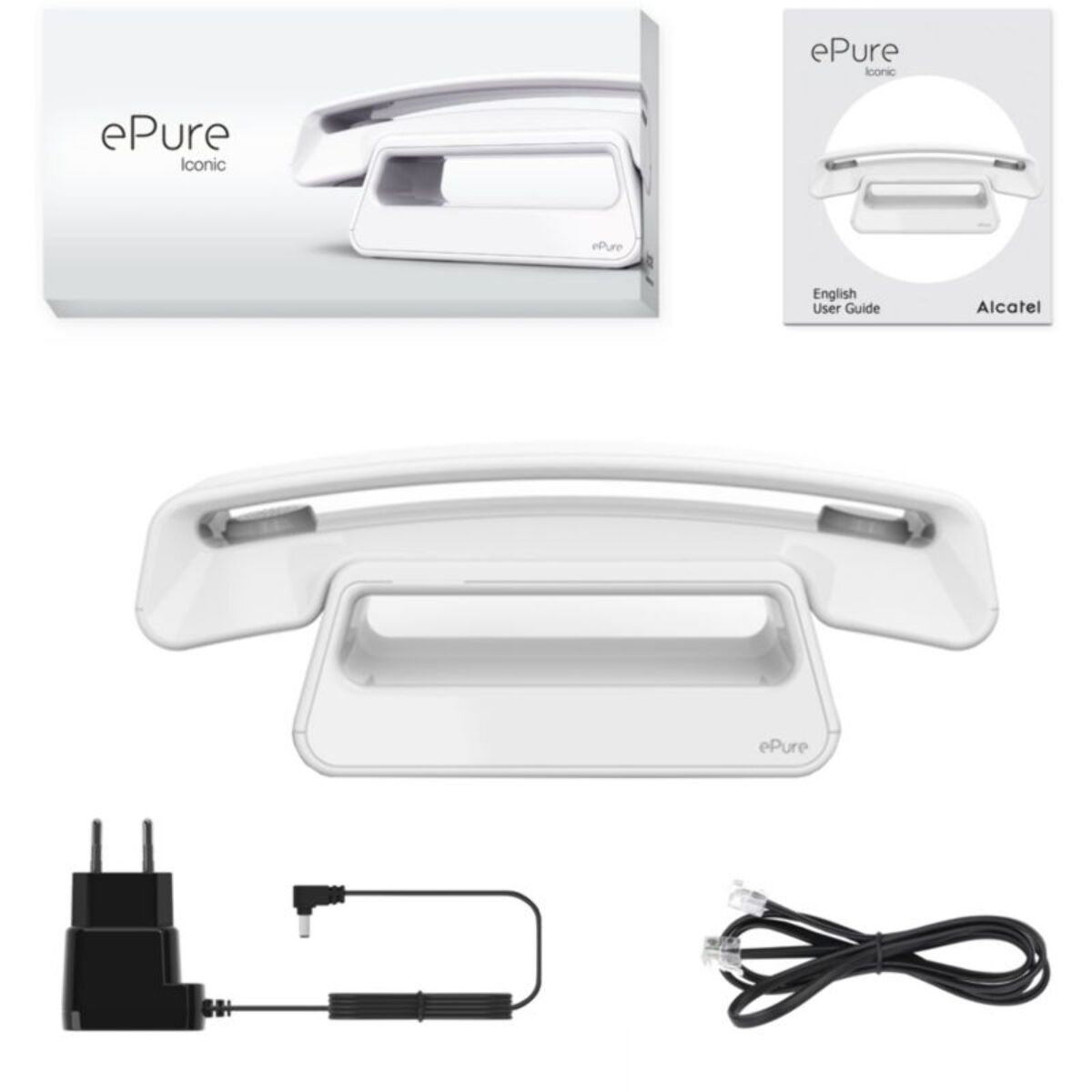 Téléphone sans fil ALCATEL ePure Iconic Blanc