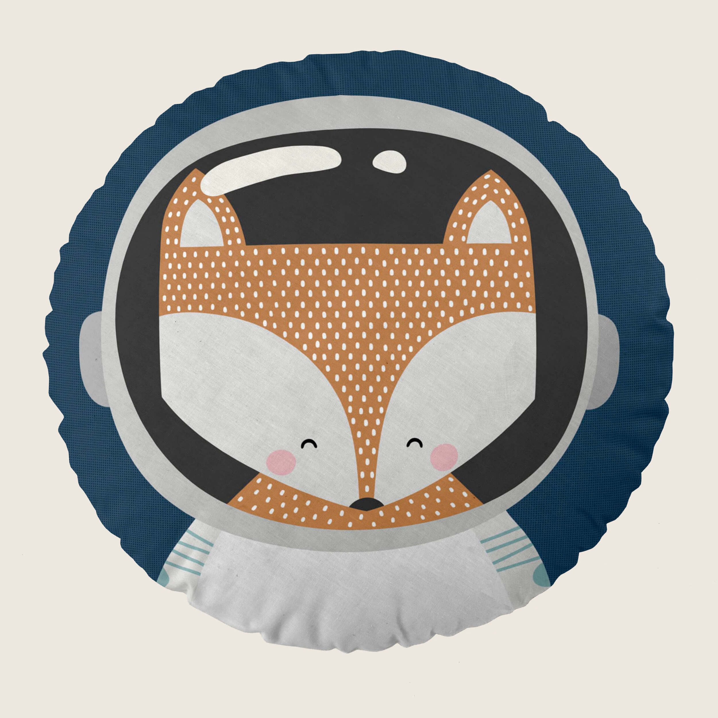 Cool Kids - Cojín Redondo Estampado - Con Relleno - 100% Algodón - Neil