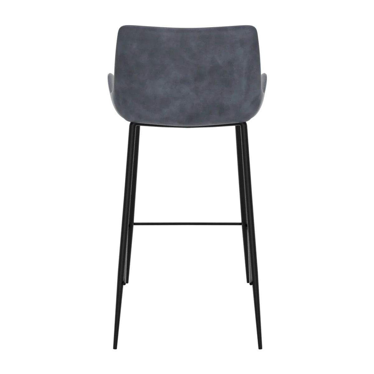 Lot de 2 chaises pour îlot central 65 cm en synthétique gris/noir - Pirata