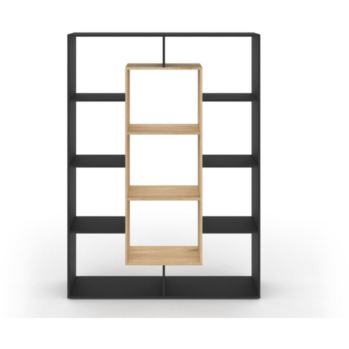 Etagère bibliothèque Paulette bois et noire