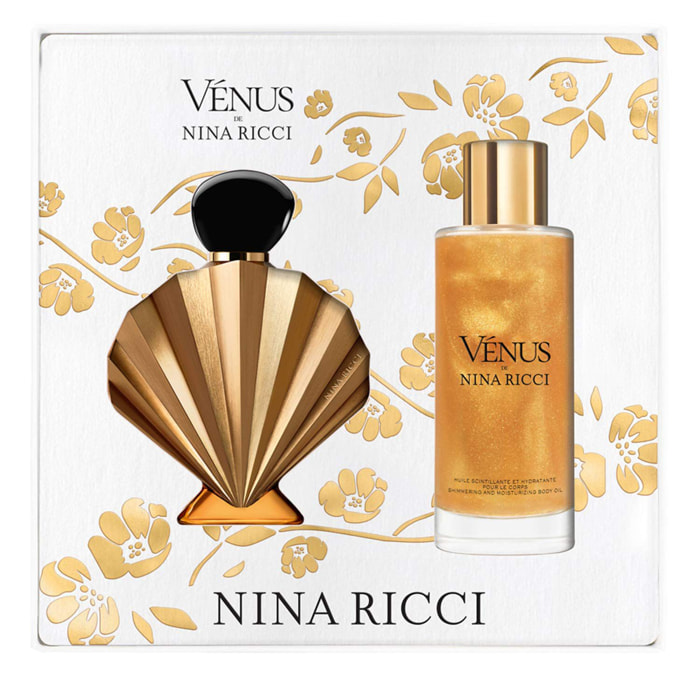 Vénus de Nina Ricci - Coffret Vénus Eau de Parfum 50 ml + Huile Scintillante et Hydratante pour le Corps 100 ml
