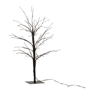 J-Line Arbre Nu + Led Metal Noir Small