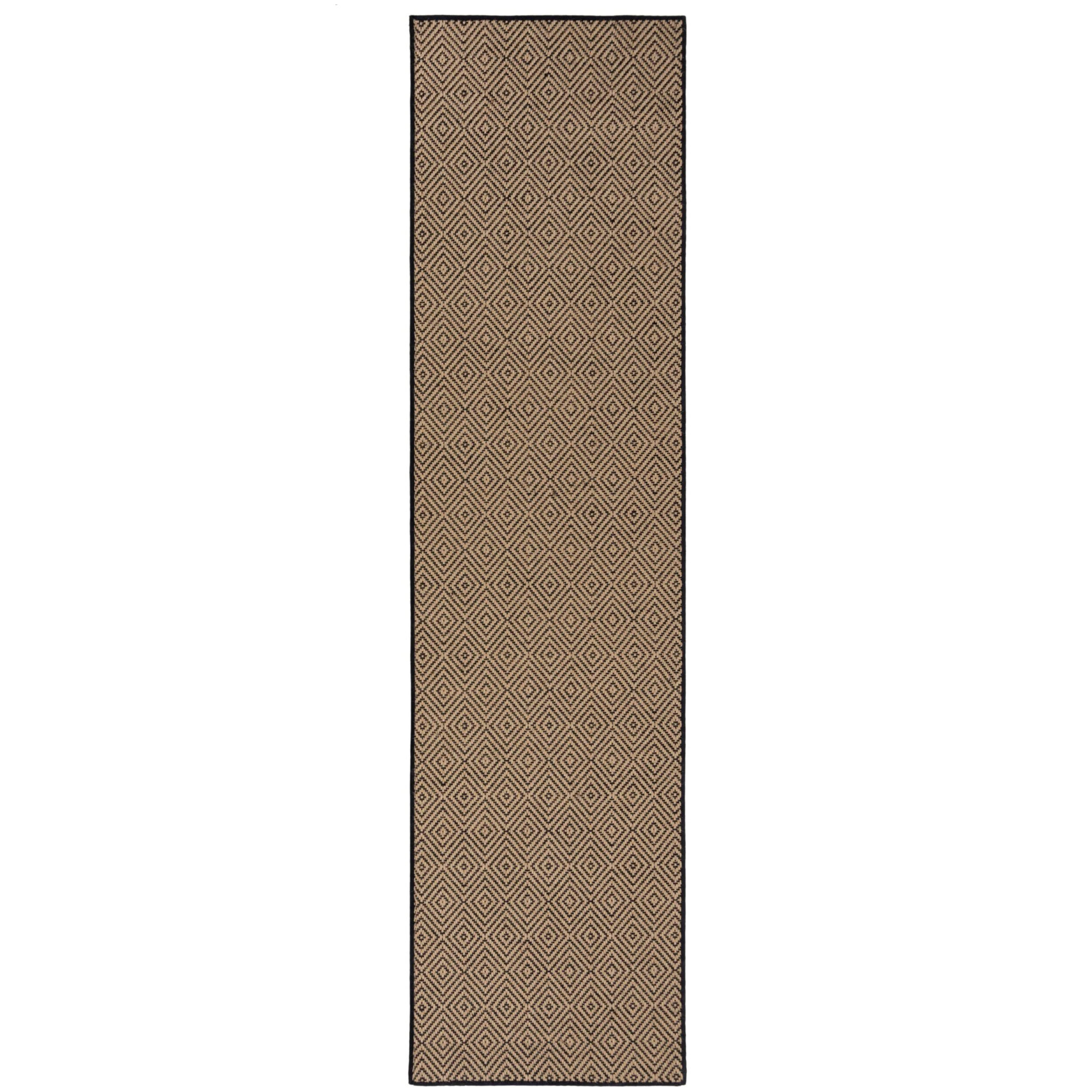 Tapis en jute de couloir antiderapant DIAMOND
