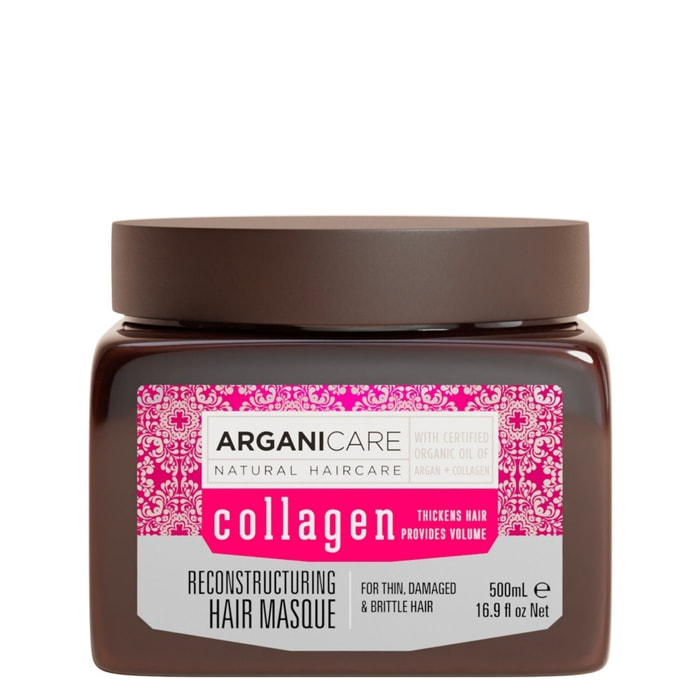 Collagen - Masque Redensifiant - Cheveux Fins, Dévitalisés et sans Volume 500 ml