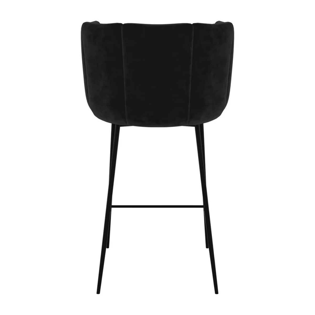 Lot de 2 chaises pour îlot central 67 cm en velours noir - Rosy